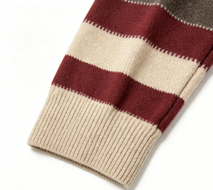 Women's Striped Crewneck Knit Sweater