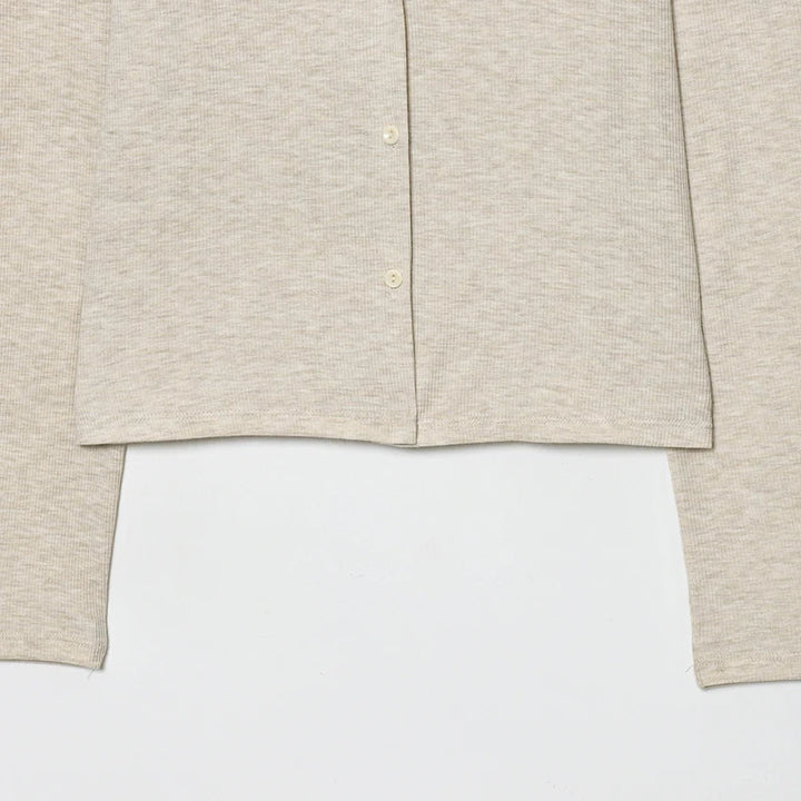 Women's Cropped V Neck Knit Cardigan with Button Front