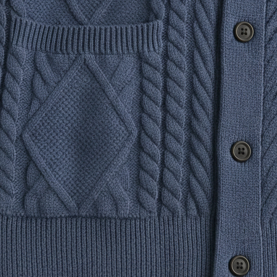 The Edinburgh Men’s Luxury Wool Button Cardigan
