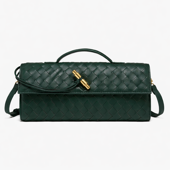 Elegant Woven Clutch Bag – Luxe Evening Shoulder Design