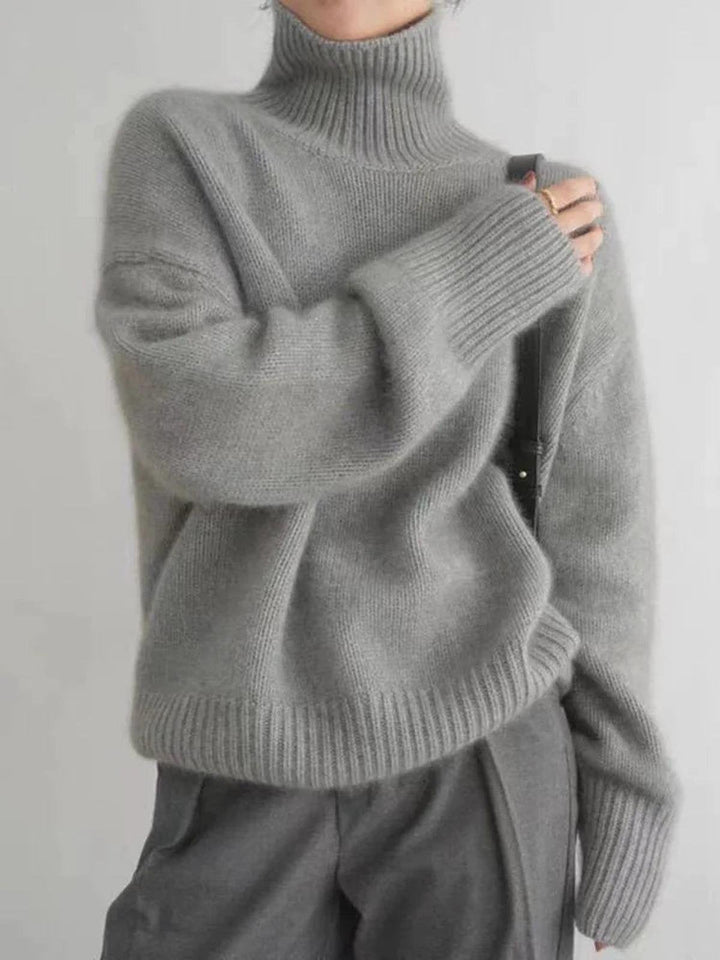 Women's Oversized Turtleneck Knit Sweater