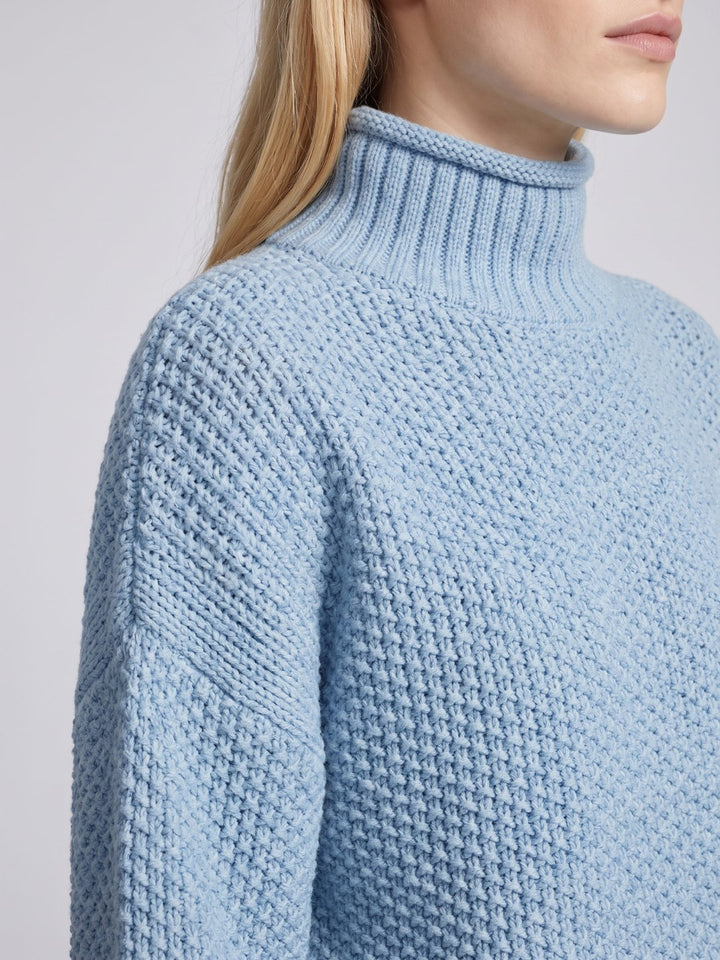 Women's Oversized Waffle Knit Turtleneck Sweater