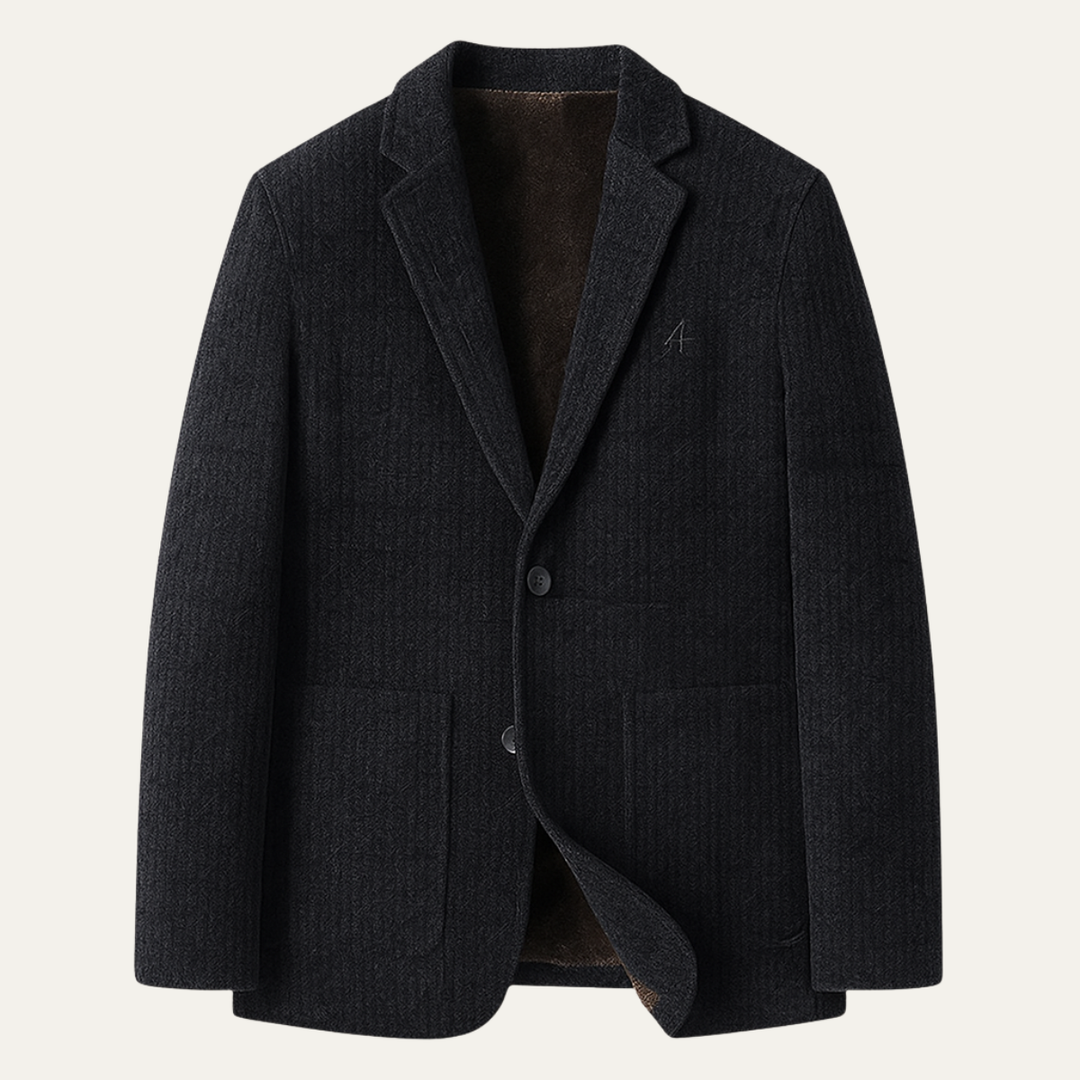The Portwell Men’s Business Chenille Warm Fur Lined Blazer