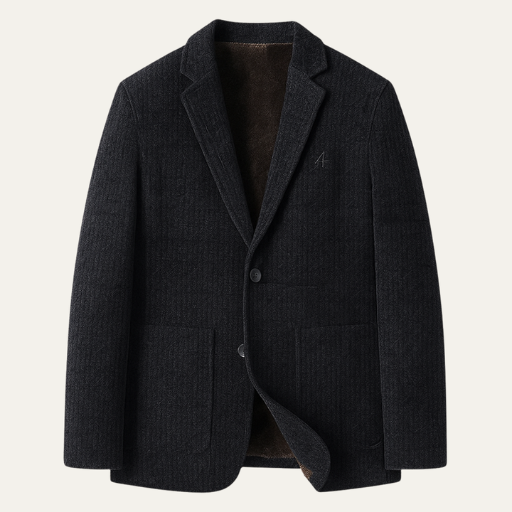 The Portwell Men’s Business Chenille Warm Fur Lined Blazer