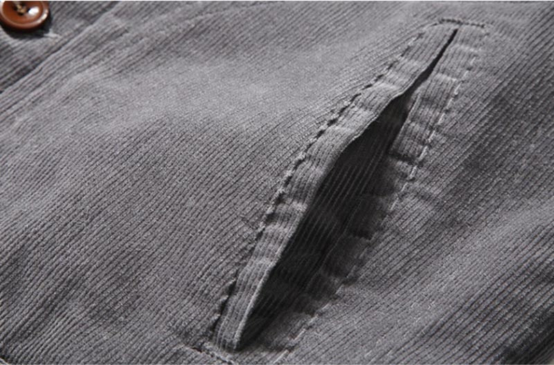 Men's Trendy Fur Lined Corduroy Jacket