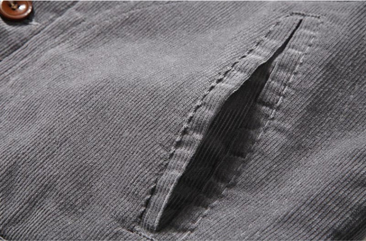 Men's Trendy Fur Lined Corduroy Jacket