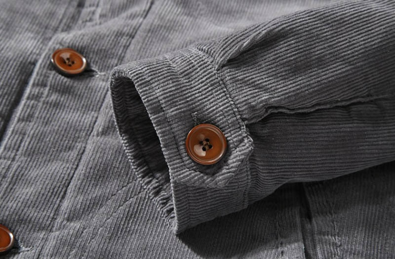 Men's Trendy Fur Lined Corduroy Jacket