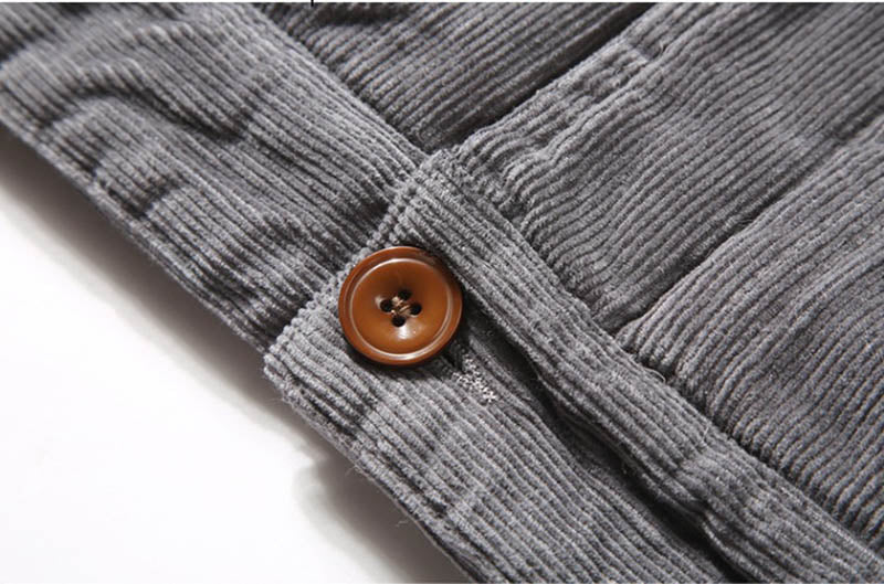Men's Trendy Fur Lined Corduroy Jacket