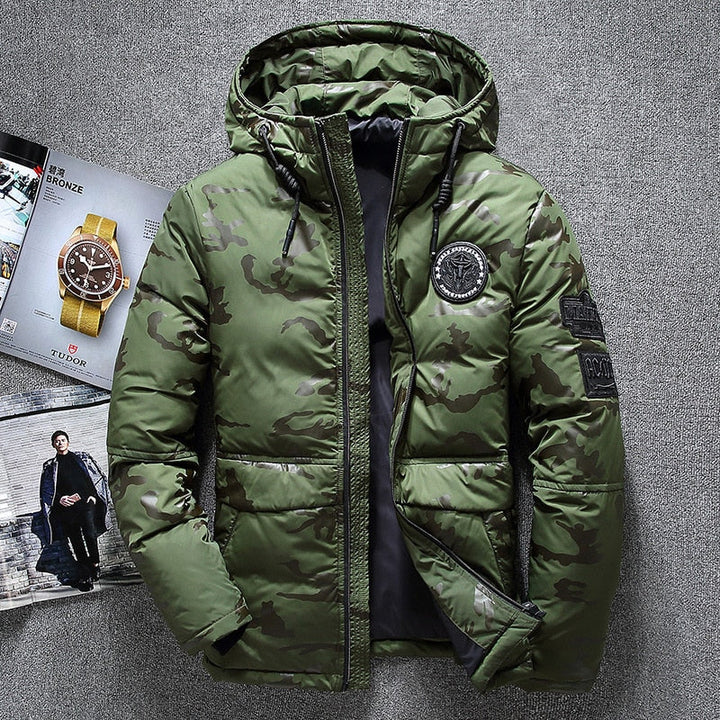 Men's Warm White Duck Down Parka