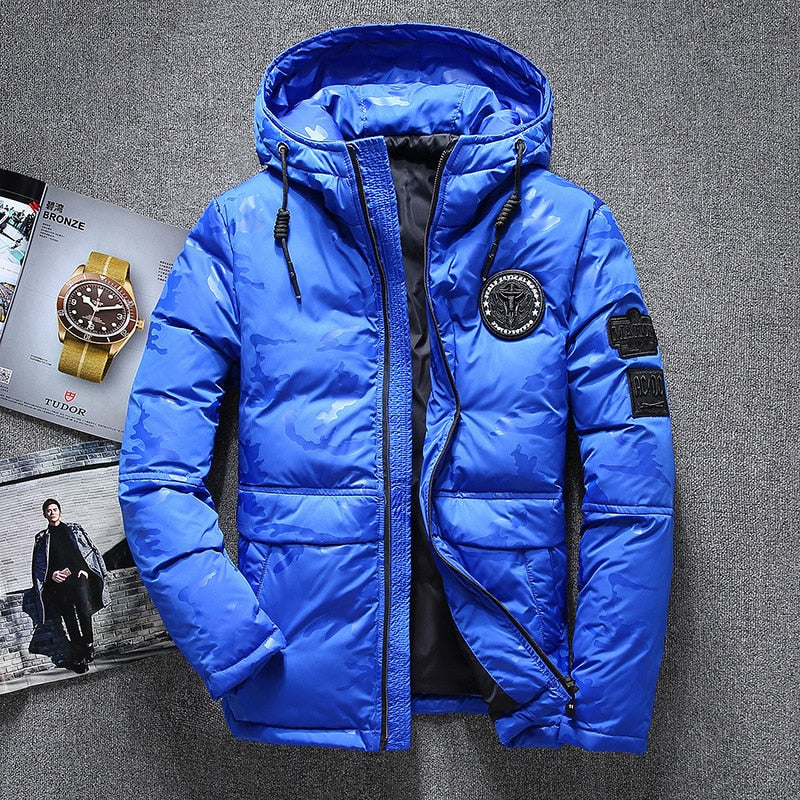 Men's Warm White Duck Down Parka