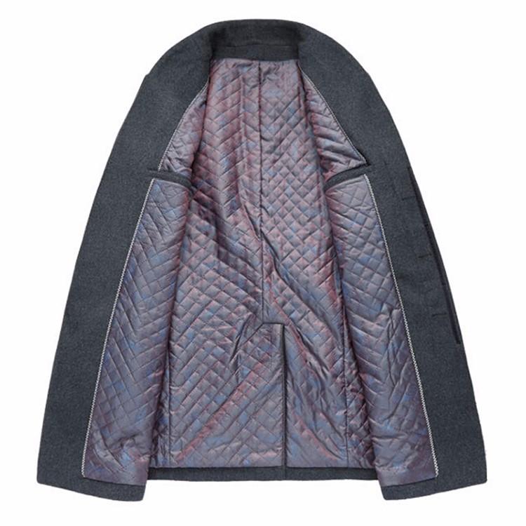 Men's Classic Long Wool Peacoat