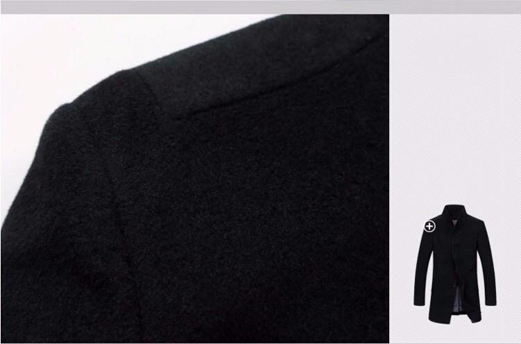 Men's Classic Long Wool Peacoat