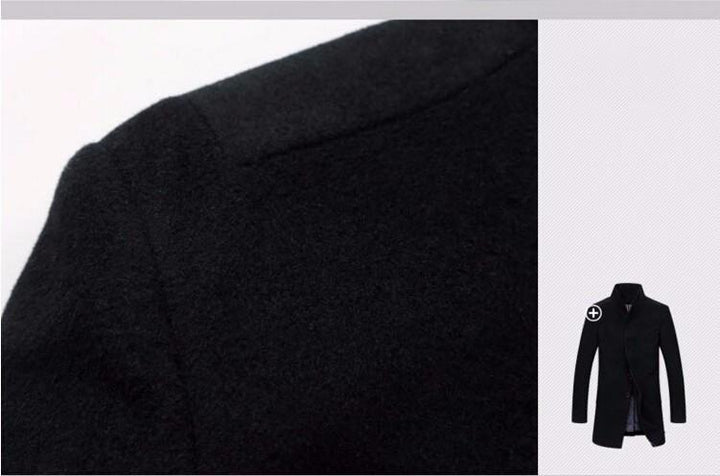 Men's Classic Long Wool Peacoat