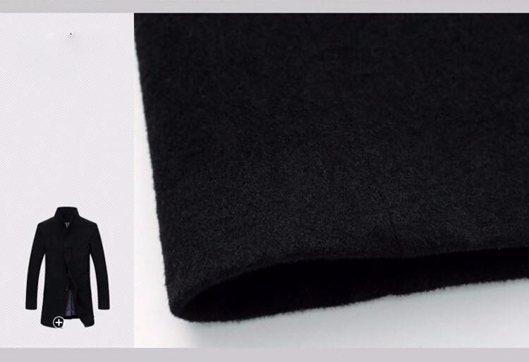 Men's Classic Long Wool Peacoat
