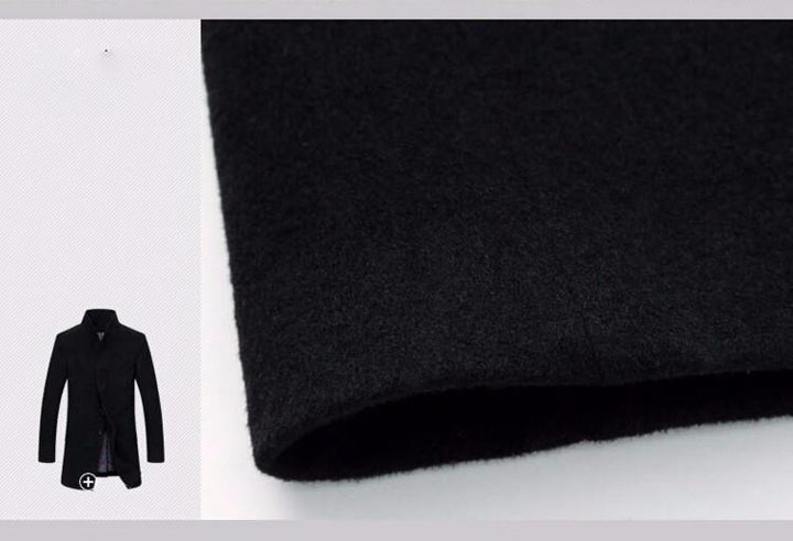 Men's Classic Long Wool Peacoat