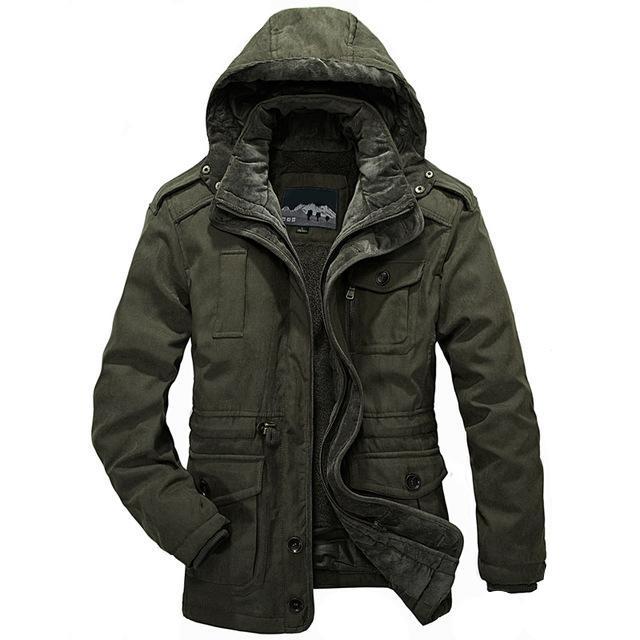 Men's Warm Heavy Wool Parka