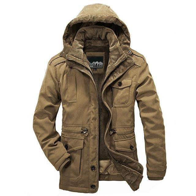 Men's Warm Heavy Wool Parka