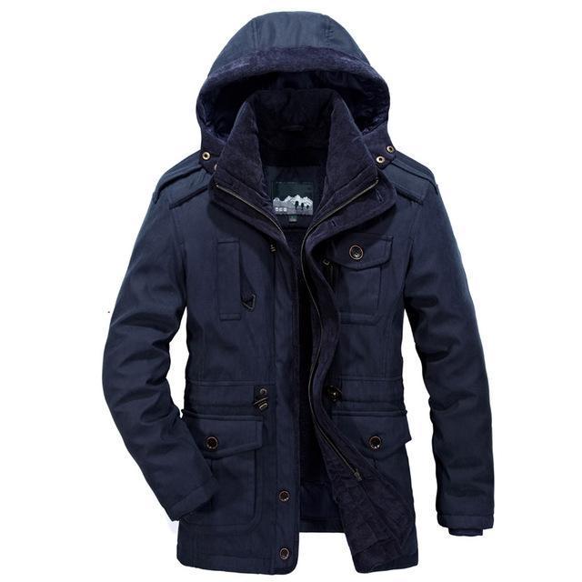 Men's Warm Heavy Wool Parka