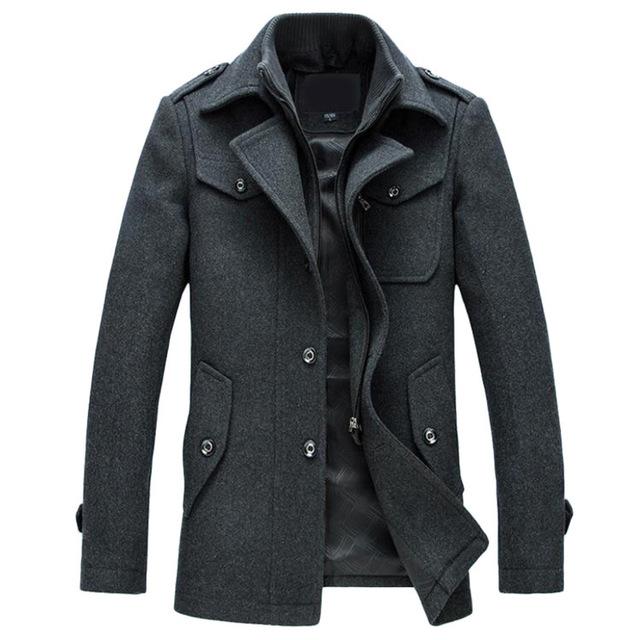 Men's Classic Wool Winter Coat