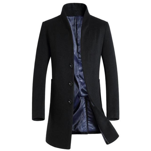 Men's Classic Wool Business Overcoat