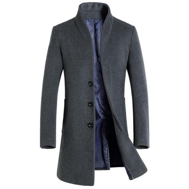 Men's Classic Wool Business Overcoat