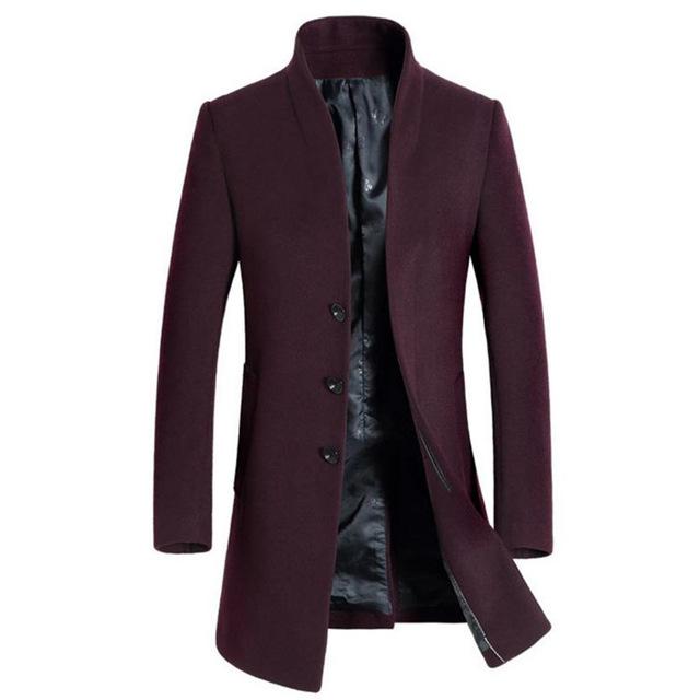 Men's Classic Wool Business Overcoat