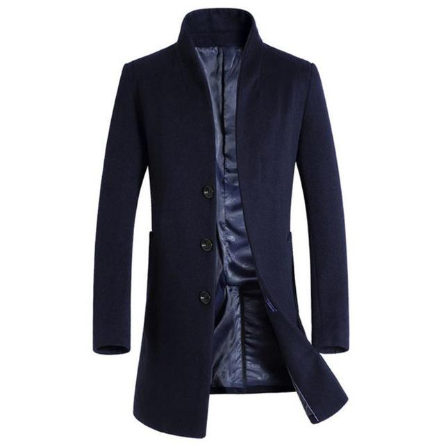 Men's Classic Wool Business Overcoat