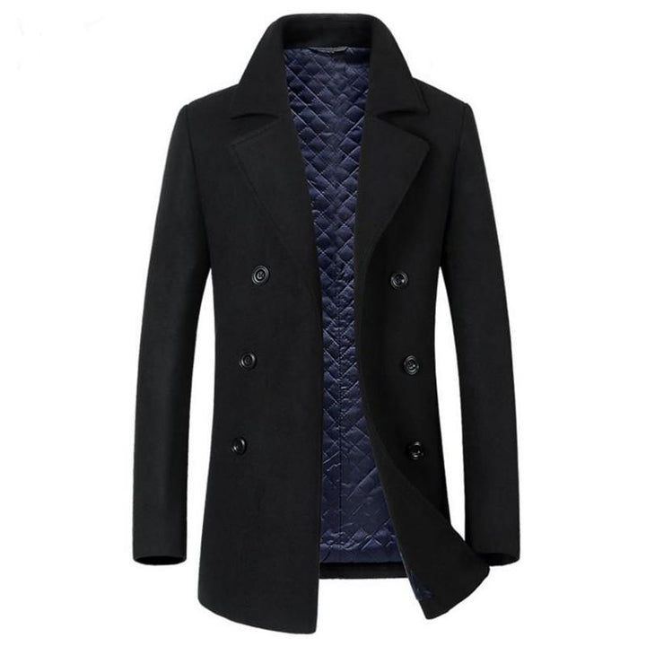 Men's Slim Fit Long Business Overcoat