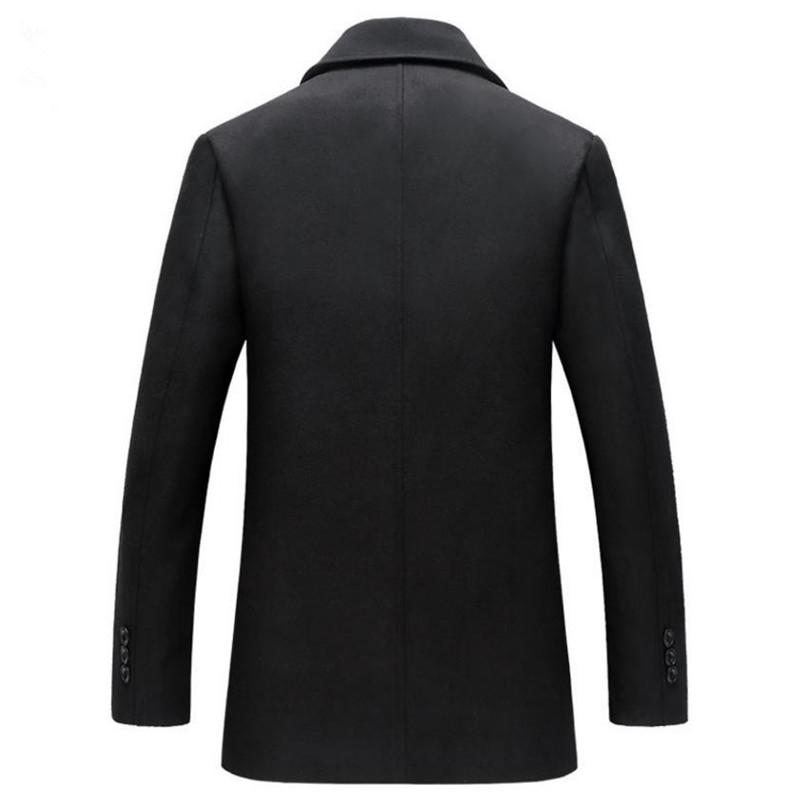 Men's Slim Fit Long Business Overcoat