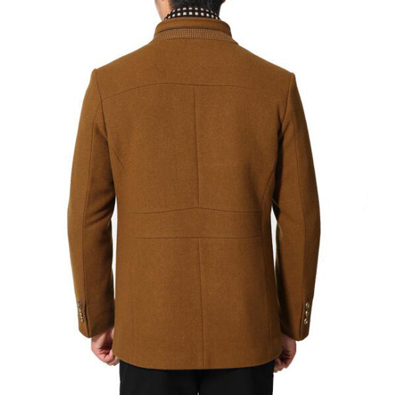 Men's Wool Cashmere Scarf Coat