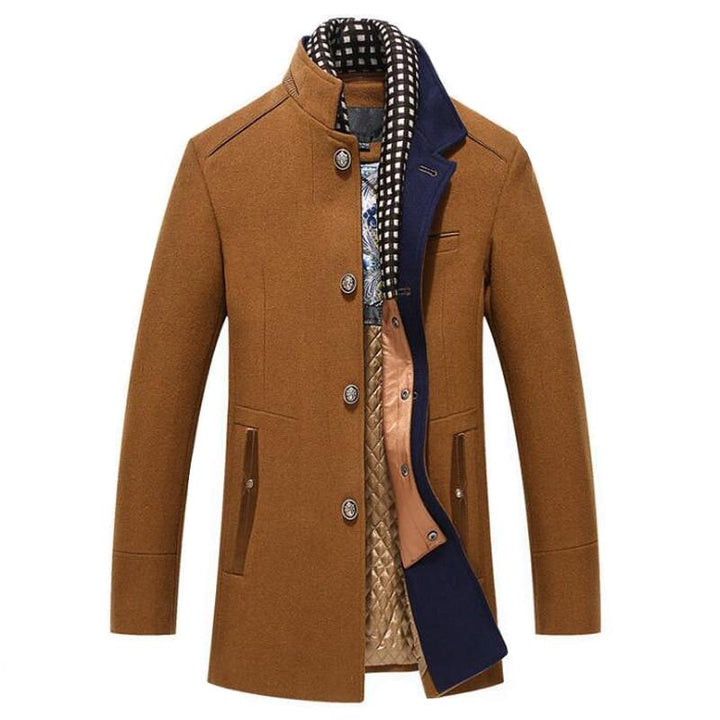 Men's Wool Cashmere Scarf Coat