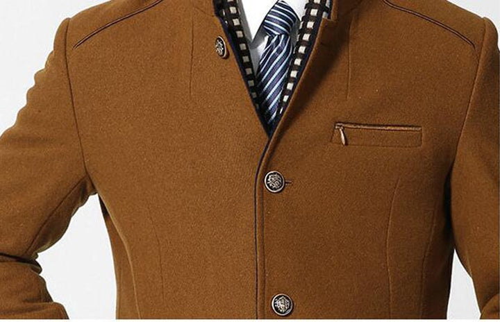 Men's Wool Cashmere Scarf Coat