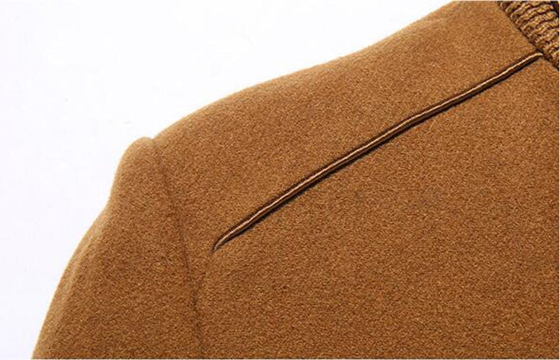 Men's Wool Cashmere Scarf Coat