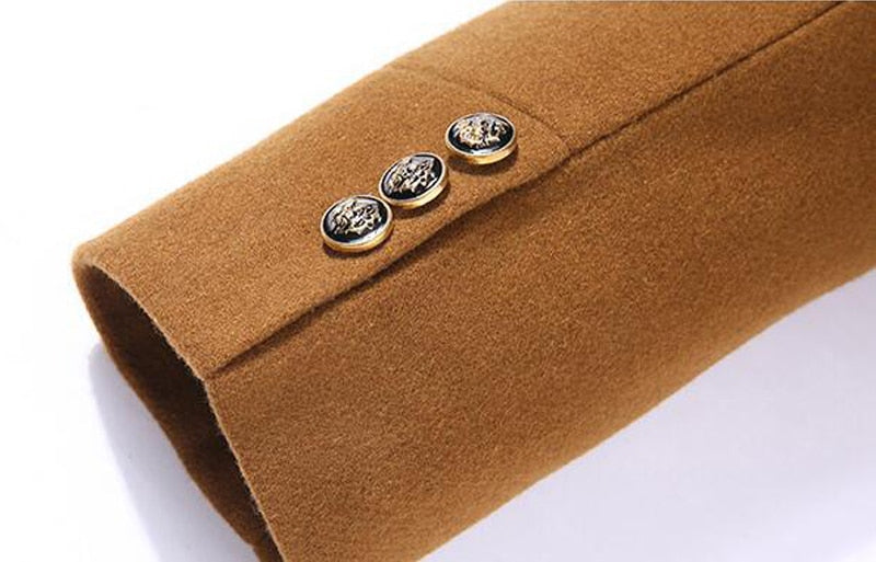 Men's Wool Cashmere Scarf Coat