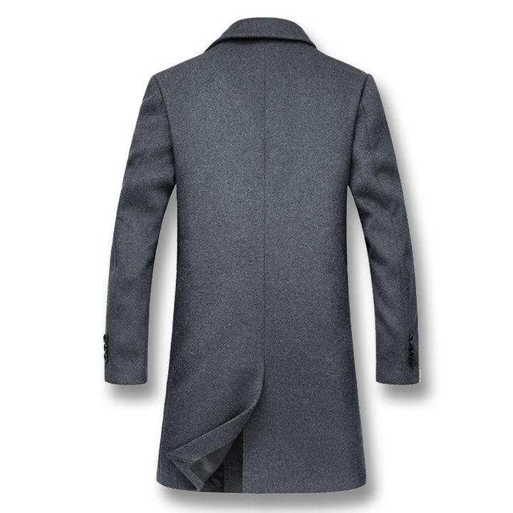 Men's Refined Long Wool Peacoat