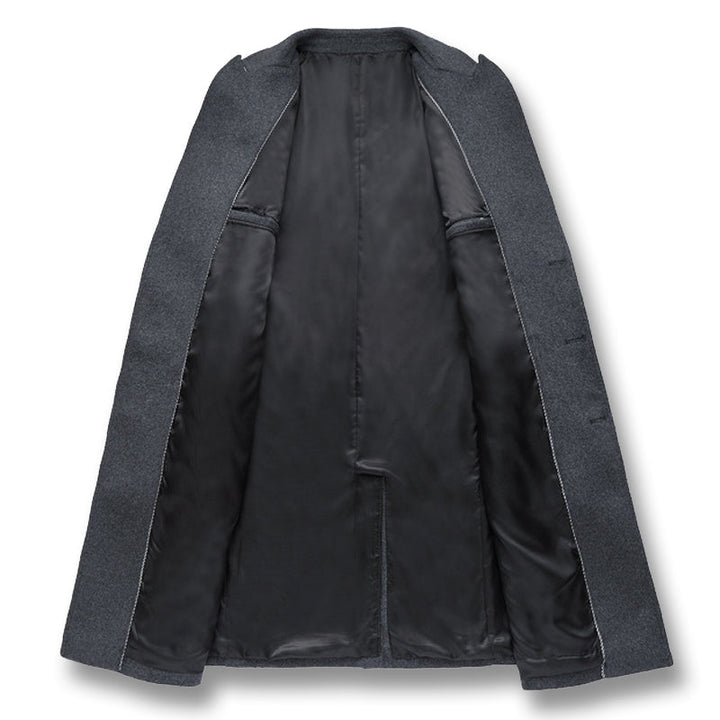 Men's Refined Long Wool Peacoat