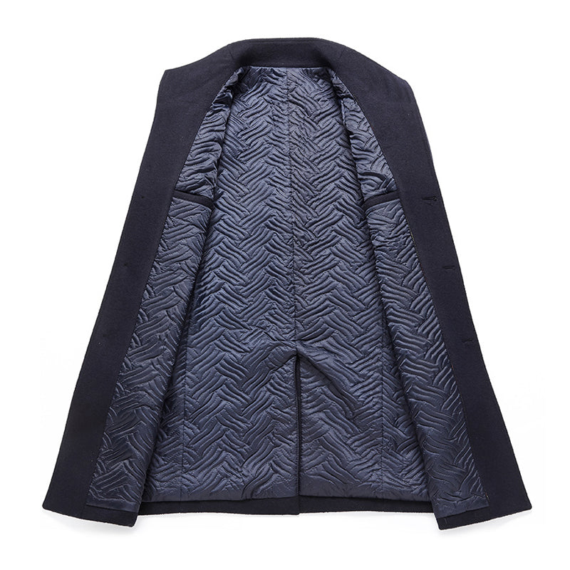 Men's Refined Long Wool Coat