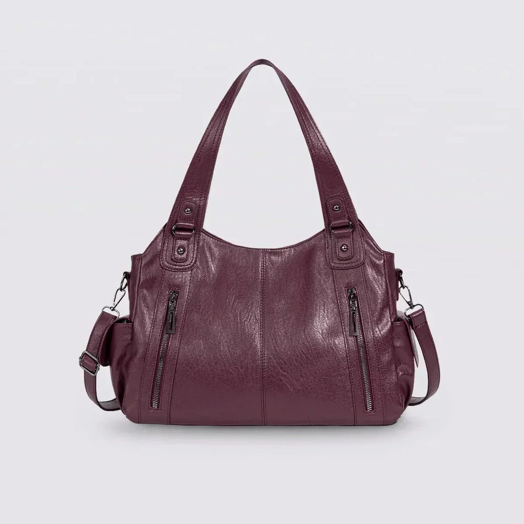 Classic Everyday Tote – Stylish and Roomy Shoulder Bag Crafted from Soft Vegan Leather