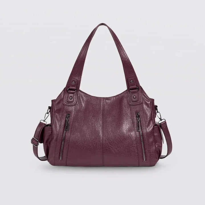 Classic Everyday Tote – Stylish and Roomy Shoulder Bag Crafted from Soft Vegan Leather