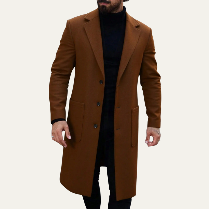 The Richmond Men’s Classic Winter Slim Fit Overcoat