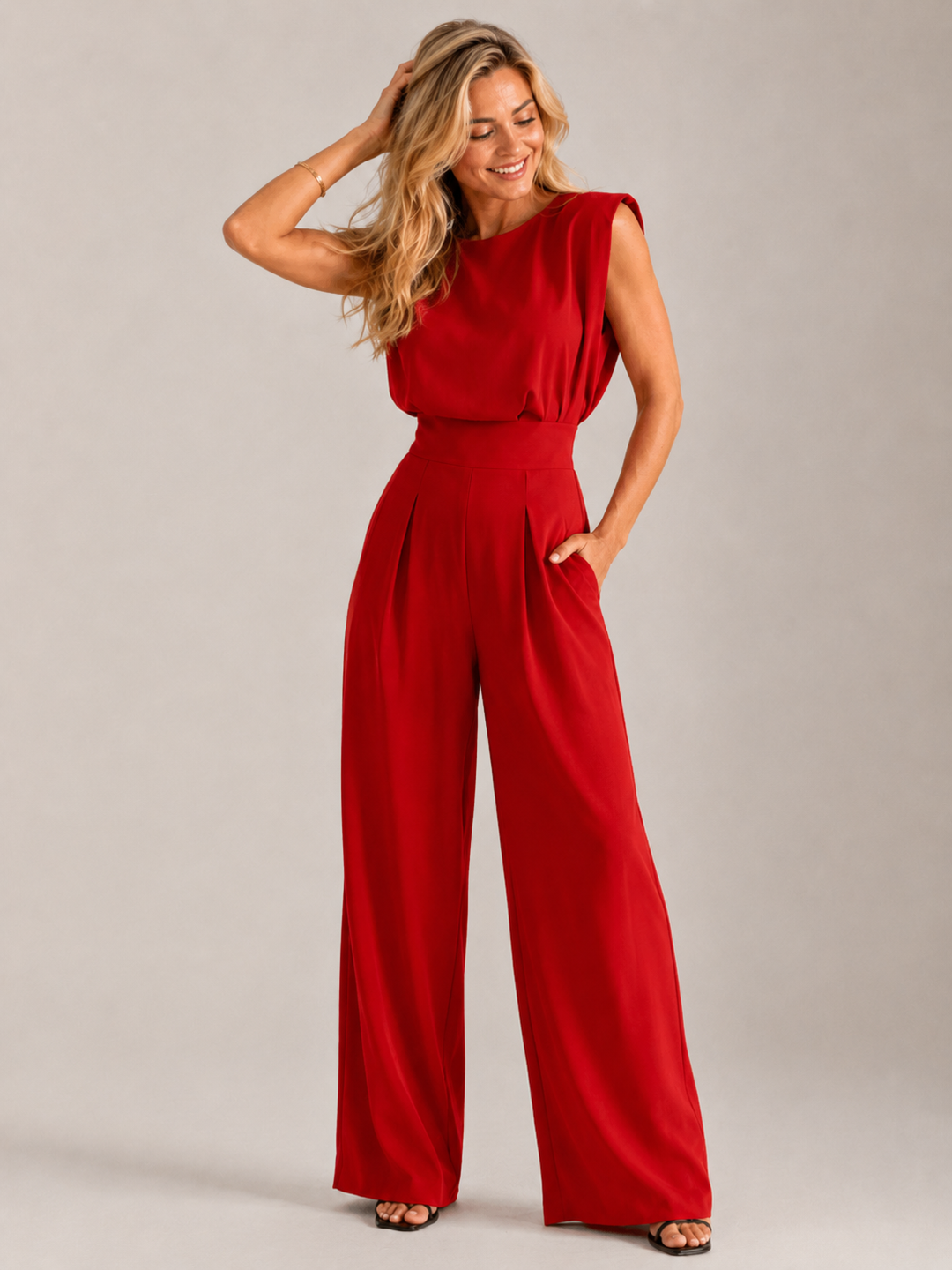 Women's Wide Leg Jumpsuit with Pockets