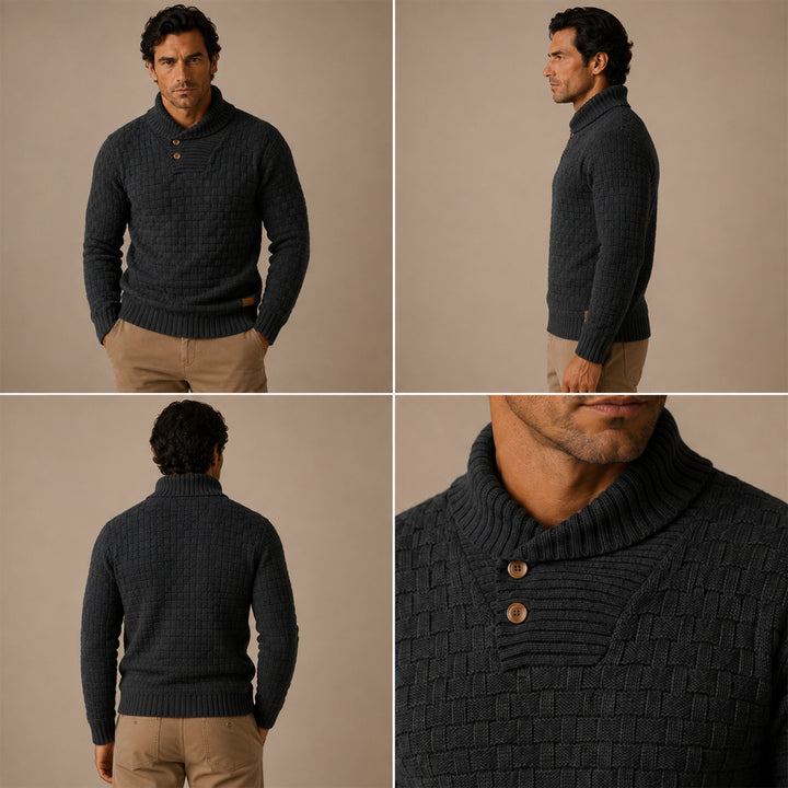 The Stirling Men's Textured Knit Winter Sweater