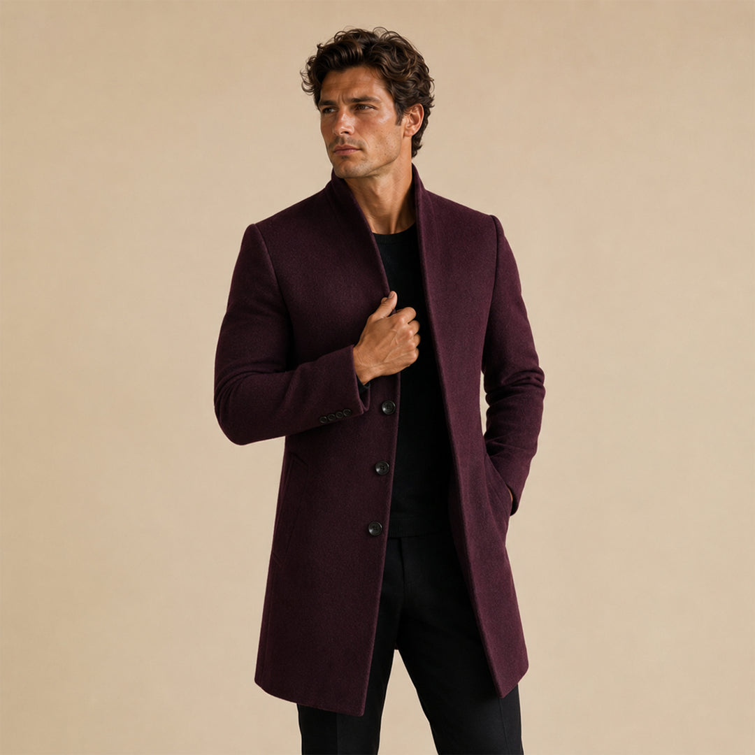 Men's Classic Wool Business Overcoat