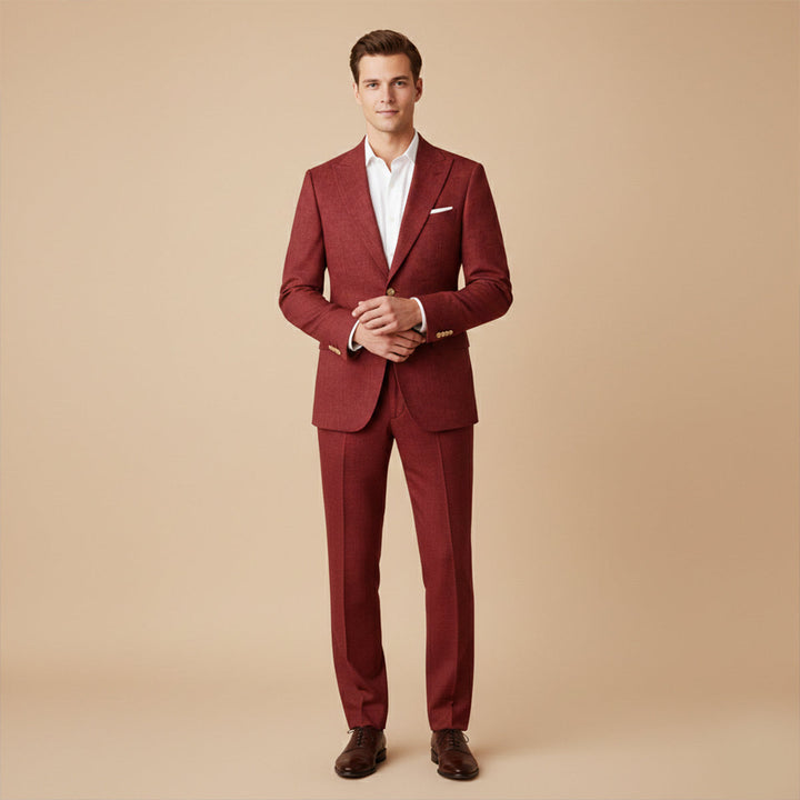 The St. Moritz Men’s Business Linen Suit Set – Blazer & Pants