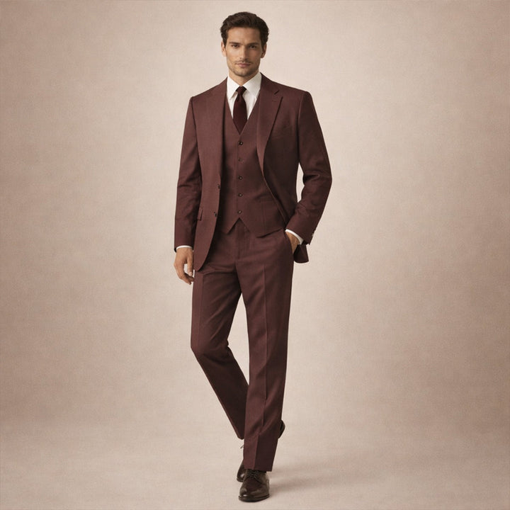 The Zermatt Men’s Elegant Linen 3 Piece Suit – Jacket, Vest & Pants