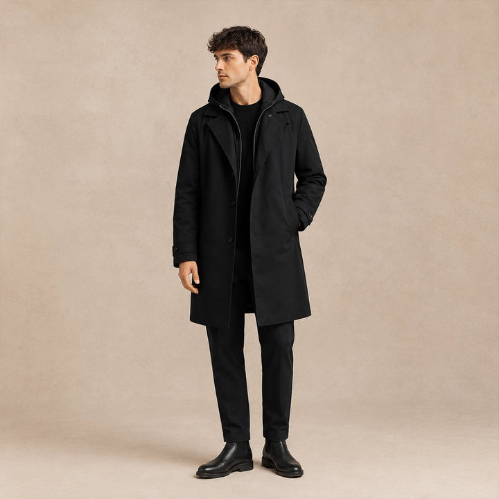 The Oldborough Men's Hooded Parka – Waterproof Warm Long Rain Coat