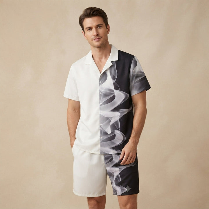 The Stonehill Men’s Retro Print Set – Shirt & Short