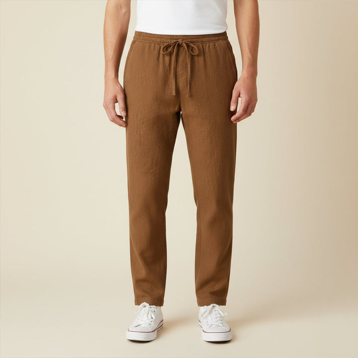 The Meadowgate Men’s Lightweight Breathable Drawstring  Cotton Linen Pants