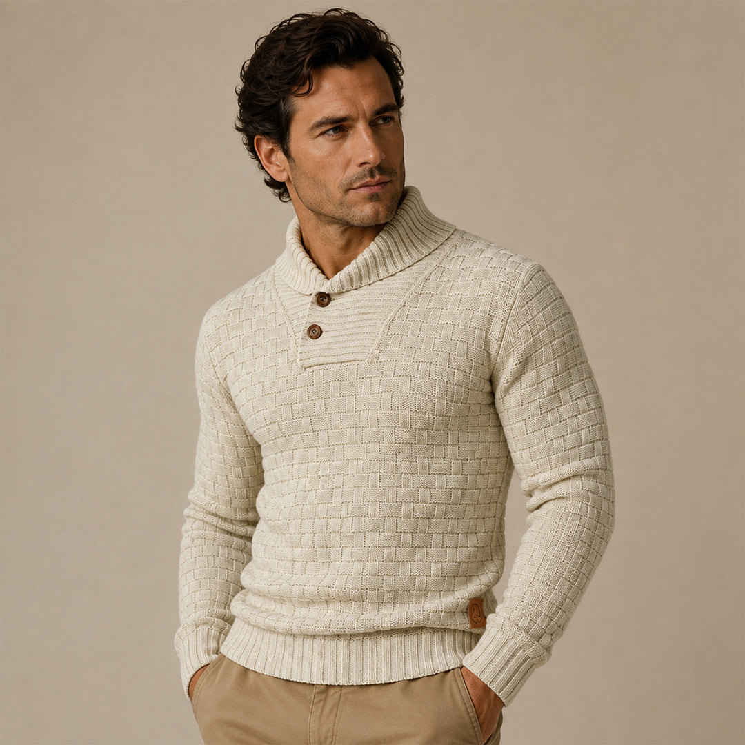 The Stirling Men's Textured Knit Winter Sweater