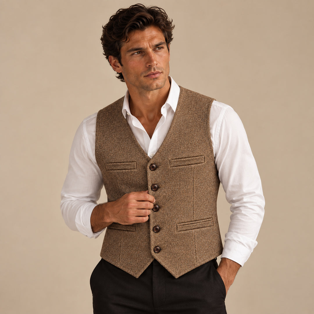 The St. Andrews Men's Elegant Button Up Vintage Vest